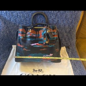 Rare Printed Coach Handbag 💞